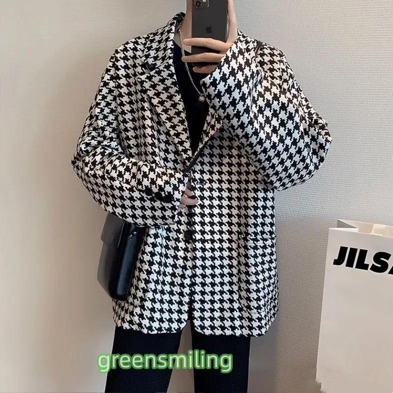 テーラードジャケット メンズ ブレザー チェック柄 長袖ビジネススーツ