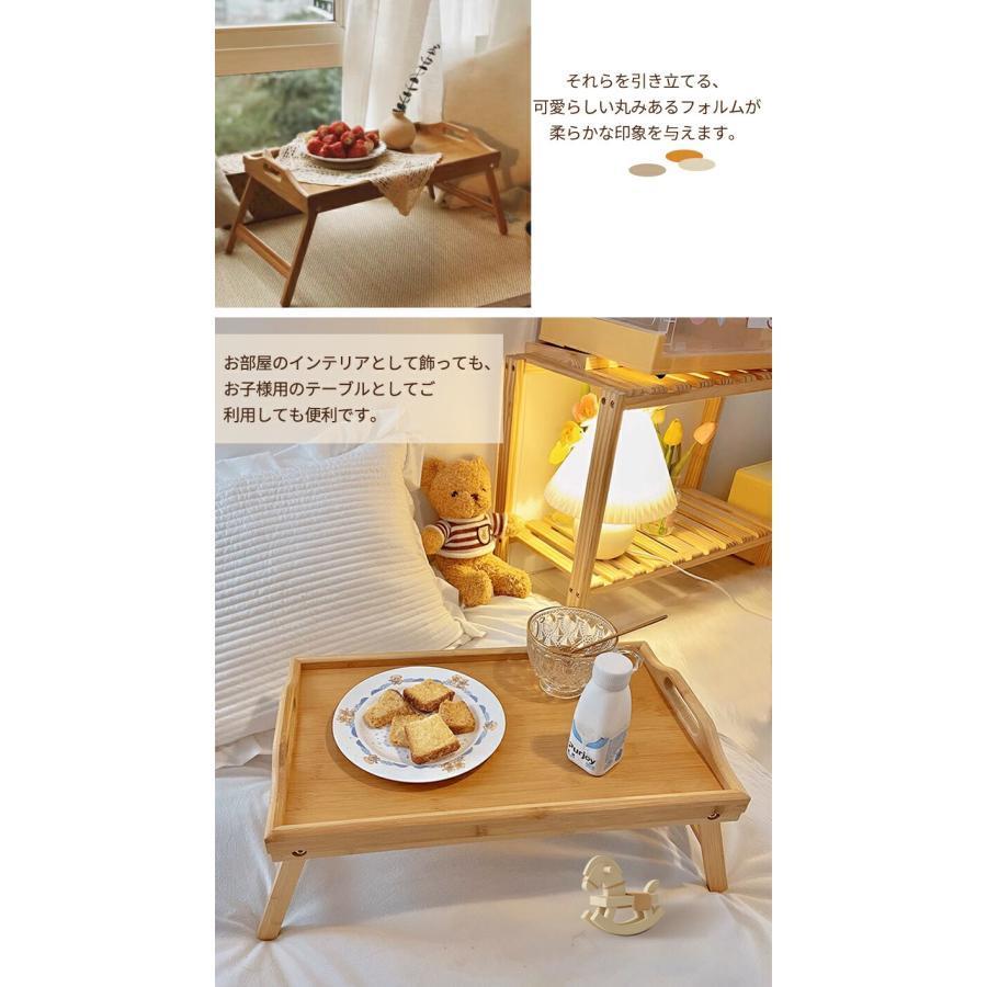 折りたたみテーブル お盆 トレイ ベッド ミニテーブル コンパクト 木製