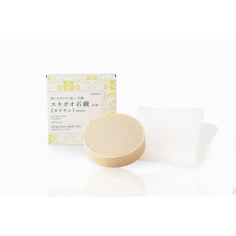 塩石鹸 低刺激 洗顔 ボディ用 スキガオ 臭い対策 キトサン ヒアルロン酸 塩カテキン カテキン 父の日 ギフト 贈り物 Welzo Store 通販 Paypayモール