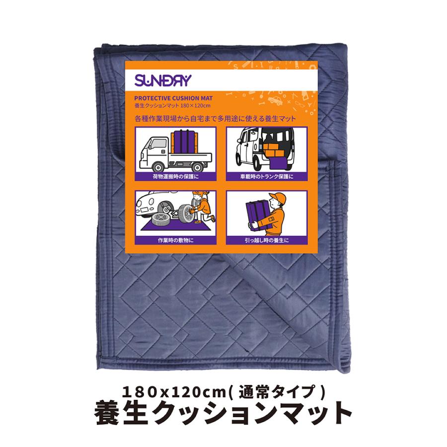 SUNDRY（角利産業） 養生シート 布 マット 180cm x 120cm 1枚 ブルー
