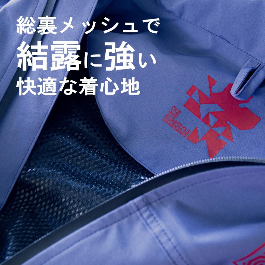 未使用！A.T.FIELDストレッチレインジャケット　パープル（NERV）LL！ ワークブランドA.T.FIELD】ストレッチレインジャケット/パープル