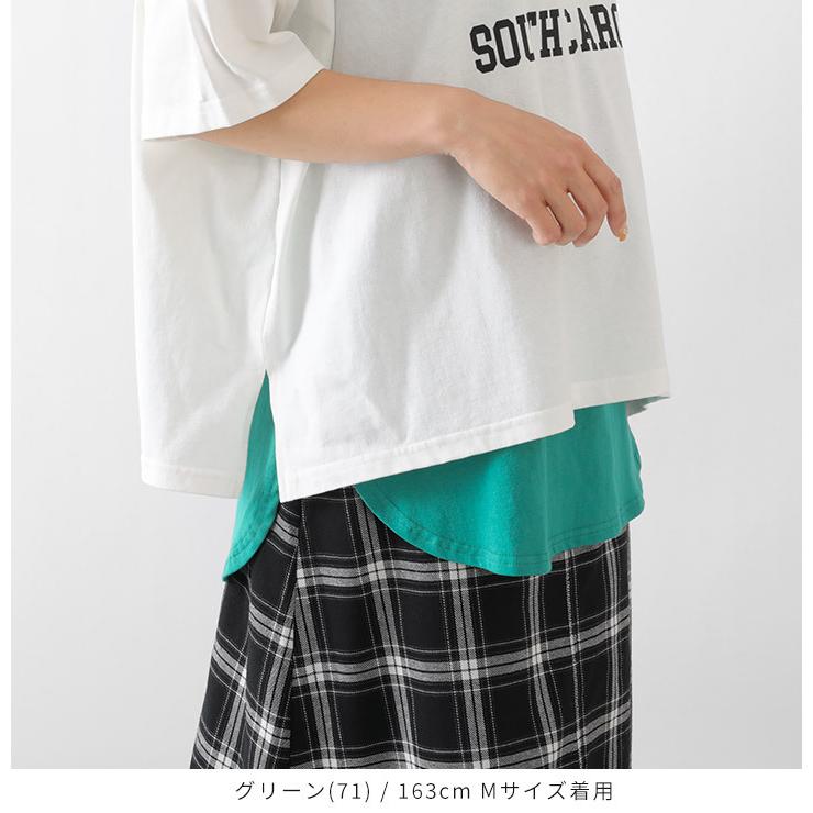 【福袋対象C】 レイヤード タンクトップ インナー レディース ノースリーブ カットソー トップス プルオーバー 綿100％ USAコットン 重ね着 [M便 1/1] |  | 08