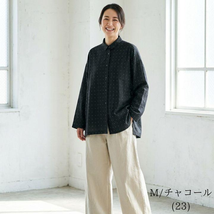 LILASIC（リラシク） ノースオブジェクト ドット ダブルガーゼ シャツ