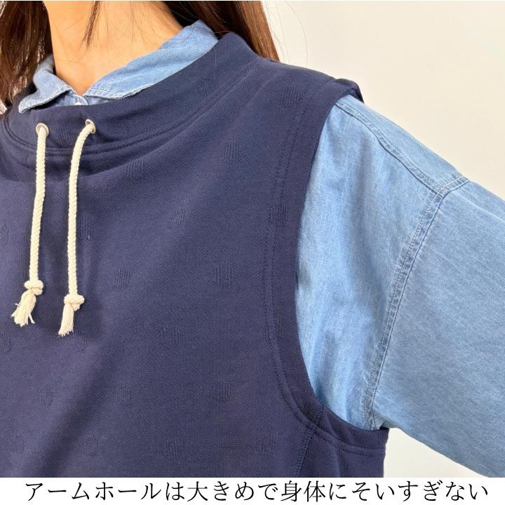 【福袋対象B】 ノーザントラック ノースオブジェクト NORTHERN TRUCKハイネック コクーン ドット ベスト スウェット 水玉  ノースリーブ レディース  [M便 不可] | NORTHERN TRUCK | 06