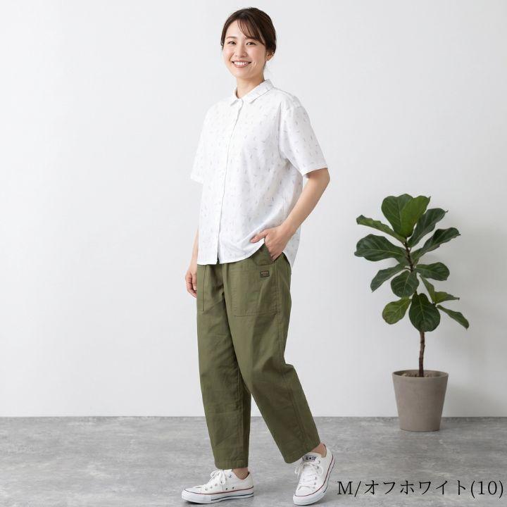 ノーザントラック ノースオブジェクト ペンギン総柄 プリント シャツ レディース 半袖 羽織り 前開き トップス 綿100％ [M便 1/1] | NORTHERN TRUCK | 02