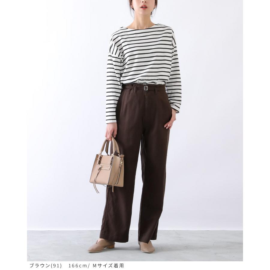 【新品】LOHEN ローヘン　ワイドベルトストレートパンツ　ベージュ　サイズ36 楽天市場】スラックス レディース パンツ ストレートパンツ