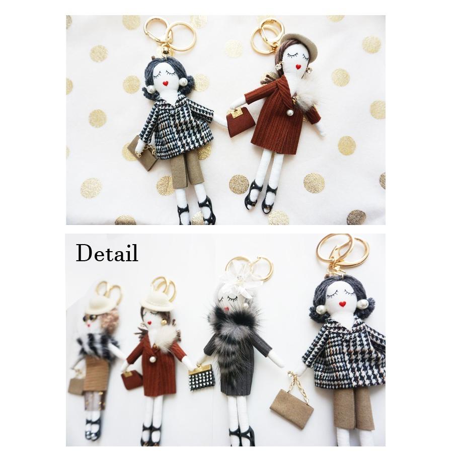 送料無料 ドールチャーム お洒落 秋 冬 キーチャーム ハンドメイド 可愛い ストラップ バッグチャーム 人形 キーホルダー ミンク Doll01 セレクトショップgreeny 通販 Yahoo ショッピング