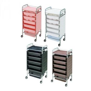 宅送 サロン用キャスター付きワゴン ロット台 7段 C 265キッチンワゴン 美容室 美容院 代引き不可 同梱不可 爆売り Gestion Etechnologies Shop