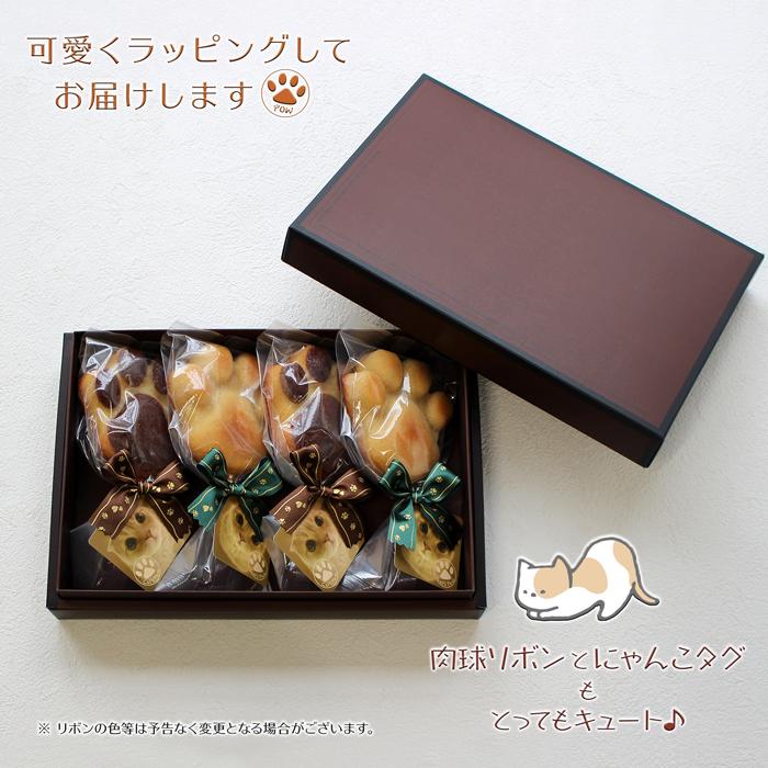 キャッツポウ ギフトボックス4本組 猫 スイーツ ギフト 肉球