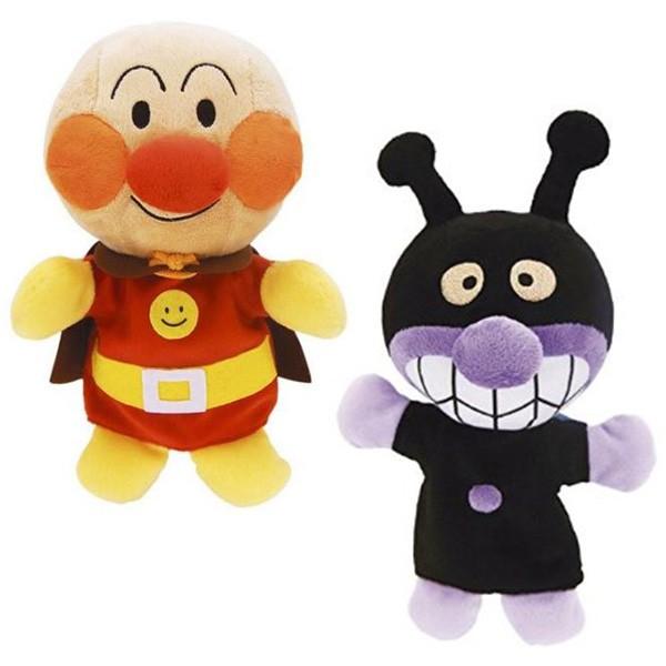 アンパンマン＆バイキンマン ハンドパペットぬいぐるみ（2種セット