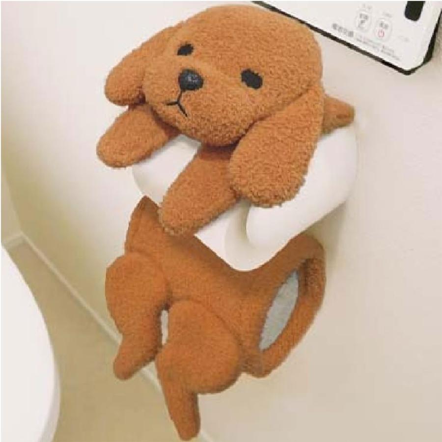 トイレットペーパーホルダー  かわいい 犬 トイプードル トイレ ペーパーホルダーカバー 通販 トイレットペーパーカバー トイレ