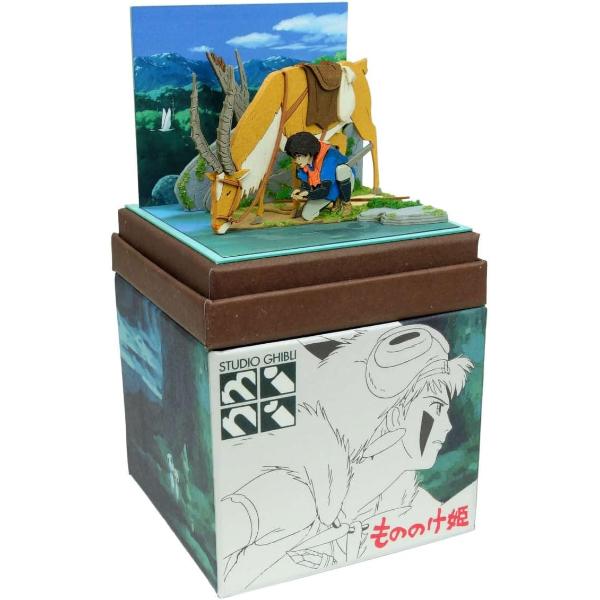 みにちゅあーとキット「もののけ姫」3種類セット　完成品　ジブリ　ペーパークラフト みにちゅあーとキット スタジオジブリmini 『もののけ姫