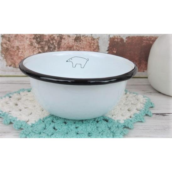 ホーロー しろくまボウル TE758】/ 収納・HOMESTEAD（ホームステッド