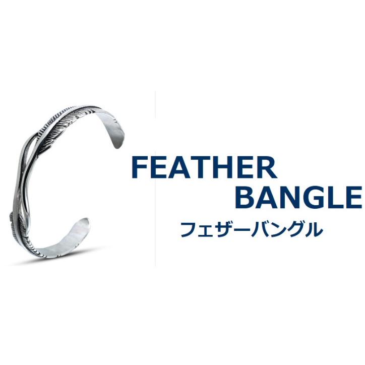 フェザー シルバー 925 バングル 羽根 メンズ ブレスレット 羽根 フェザー バングル 羽 シルバー サマー
