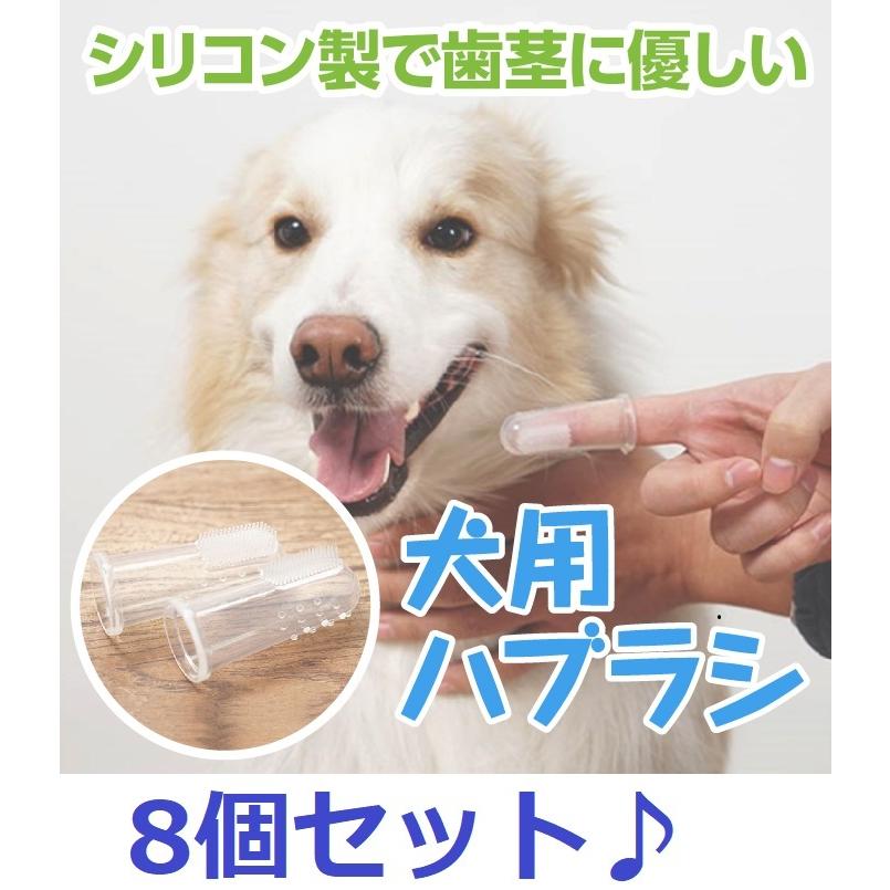 犬 歯ブラシ 歯磨き 8個セット ペット 口腔ケア 犬用歯ブラシ 犬 いぬ  ペット用歯ブラシ 指サック｜grepo-yafuu-store