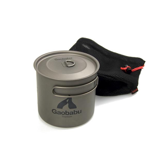 ガオバブ(Gaobabu)GaobabuチタンポットSOLO1100（フタ・厚手メッシュ袋付き）クッカー チタン 軽量 水切り穴付き 調理機器 | Gaobabu | 01
