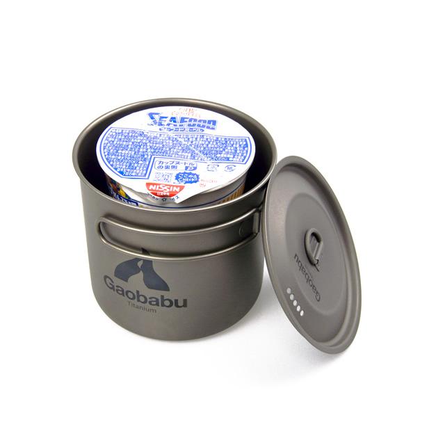 ガオバブ(Gaobabu)GaobabuチタンポットSOLO1100（フタ・厚手メッシュ袋付き）クッカー チタン 軽量 水切り穴付き 調理機器 | Gaobabu | 05