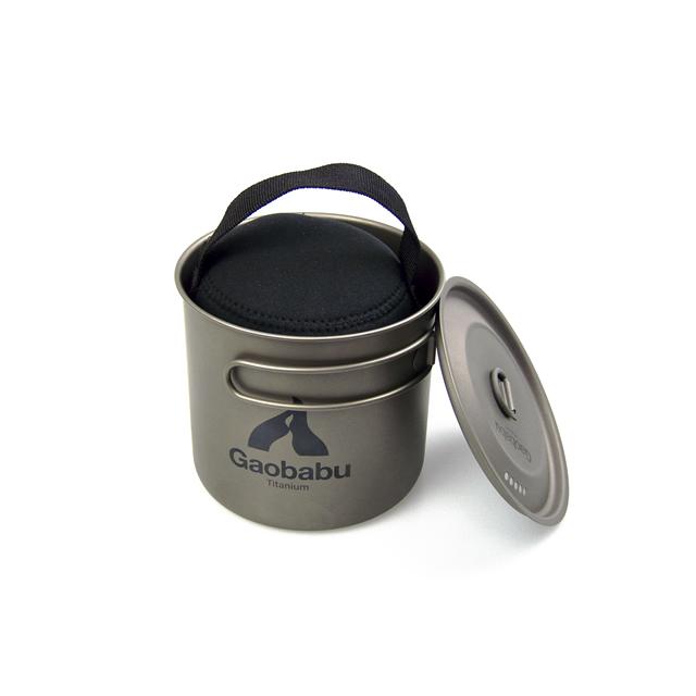 ガオバブ(Gaobabu)GaobabuチタンポットSOLO1100（フタ・厚手メッシュ袋付き）クッカー チタン 軽量 水切り穴付き 調理機器 | Gaobabu | 08