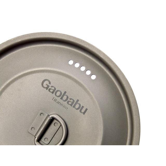 ガオバブ(Gaobabu)Gaobabuチタンポットの蓋（内径117〜120mm用）ふた フタ クッカーのフタ クッカー チタン 軽量 水切り穴付き | Gaobabu | 01