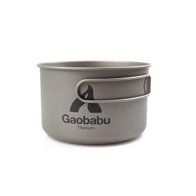 ガオバブ(Gaobabu)チタンポットSOLO 1300 フタ・厚手メッシュ袋付き クッカー チタン 軽量 水切り穴付き 調理機器 調理器具 鍋 | Gaobabu | 03