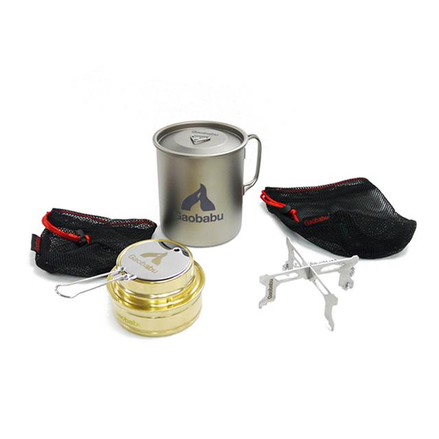 ガオバブ(Gaobabu)オリジナルバーナーセット01（お得6点セット）GSET-01 軽量 コンパクト 収納 アルコール アルスト trangia | Gaobabu
