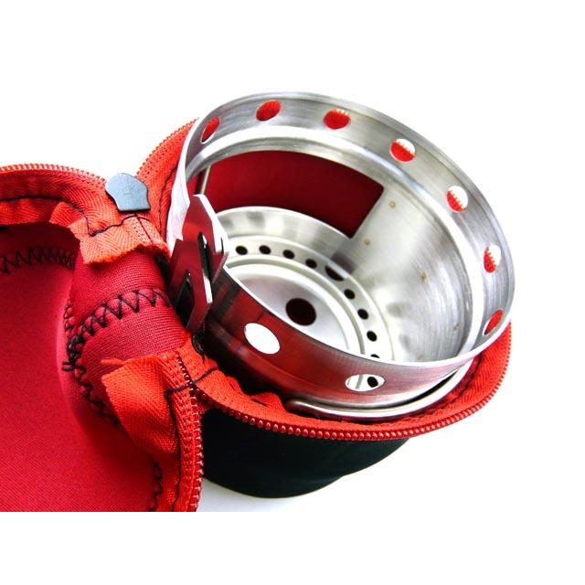 ガオバブ(Gaobabu)キャリボ風防＋固形燃料ツールセット GSET-08 スライドシャッター コンパクト ステンレス 湯沸し器 収納ポーチ | Gaobabu | 10