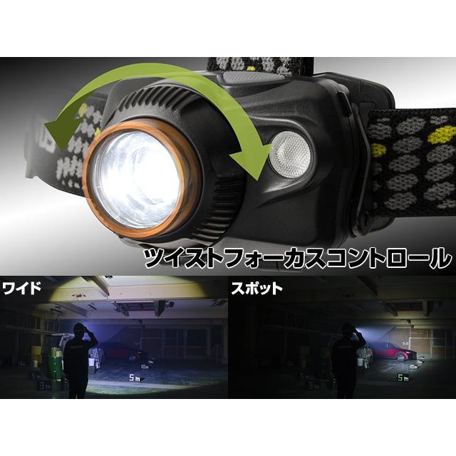 ジェントス(GENTOS) LEDヘッドライト WS-300H  高輝度 ヘッドランプ 防滴 防水 IP64 可動式 ヘッド 乾電池 電池式 単4 | GENTOS | 01