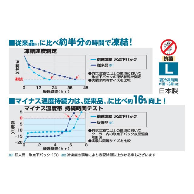 ロゴス(LOGOS) 倍速凍結・氷点下パックL  保冷剤 保冷パック ハードタイプ アイスパック 冷却 氷 便利 保冷バッグ 暑さ対策 熱中症 災害 | LOGOS | 01
