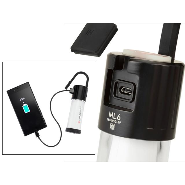 レッドレンザー(LED LENSER) ML6  ランタン 高輝度 LED 充電式 USB IP66 モバイルバッテリー キャンプライト 停電 防災 | LEDLENSER | 02