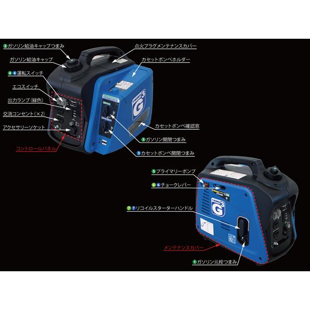 ニチネン 携帯発電機 ジーキュービック（G-cubic）【同梱発送不可】  小型発電機 Generator ジェネレーター ダイナモ ガソリン | ニチネン | 01