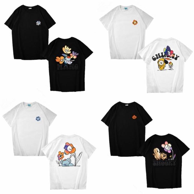 新品 BTS(防弾少年団) FLOWER bts bt21ッズ 服 Tシャツ 半袖 打歌服 