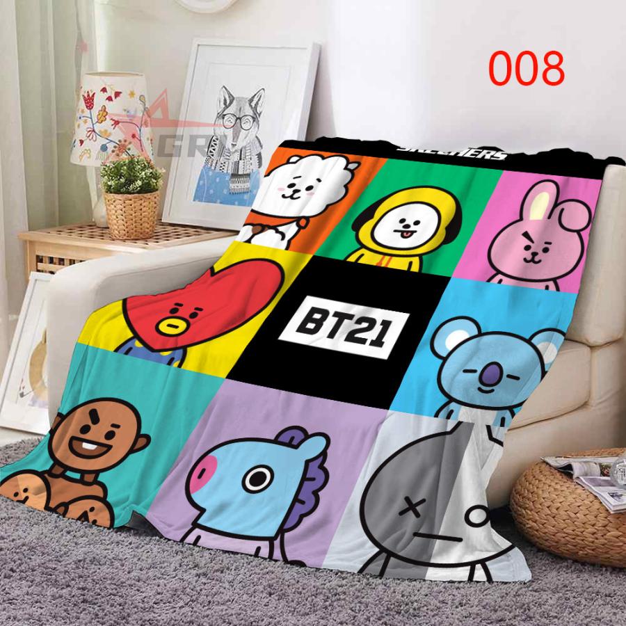 防弾少年団(BTS) - BTS 防弾少年団 bt21 毛布 限定ブランケット BTS (防弾少年団) BT21 毛布 膝掛け フード付き 防弾少年団 お昼