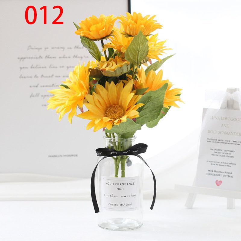 スーパーセール 造花 花束 枯れない花 花瓶付き フェイクグリーン インテリア 置物 人工観葉植物 リアル バラ 薔薇 牡丹 デージー 墓花 墓用 仏 花 Foodsecurity Me