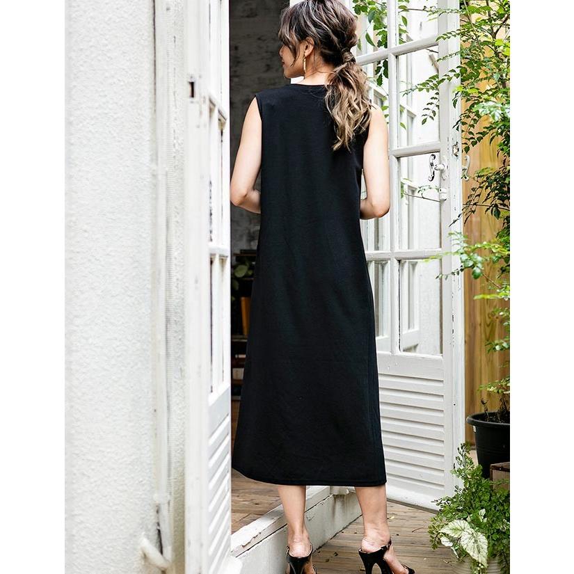 ワンピース レディース 夏 ロング マキシ 膝下 ノースリーブ プリーツ ストレッチ 2Way きれいめ おしゃれ 送0 | ブランド登録なし | 12