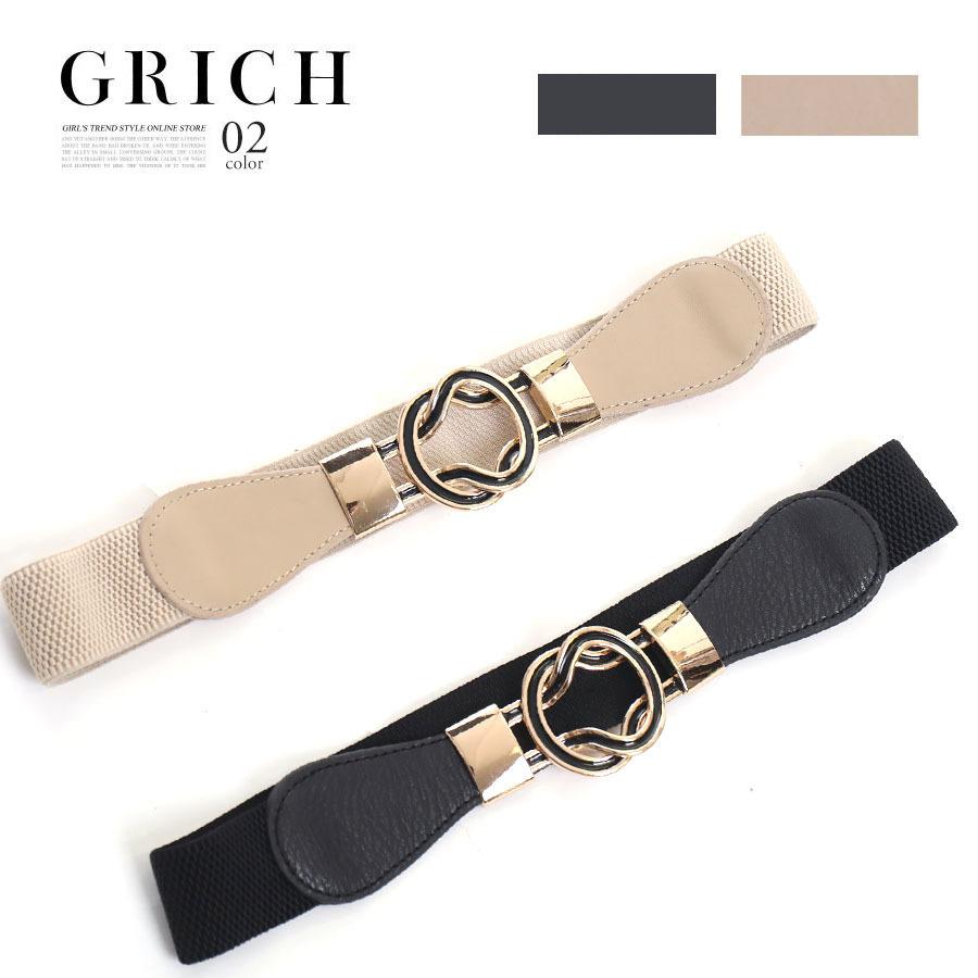 ベルト レディース 細 ゴムベルト ダルマカン リング ゴールド 雑貨 小物 春夏秋冬 エッジゴールドリングゴムベルト 送0 | ブランド登録なし