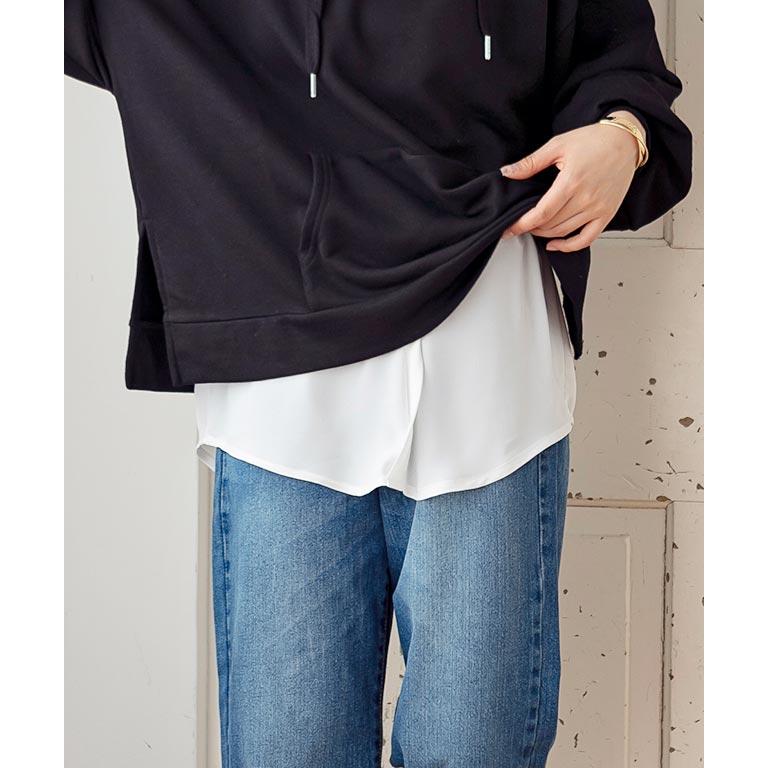 付け裾 トップス Tシャツ レディース 裾だけ 重ね着 インナー シャツ