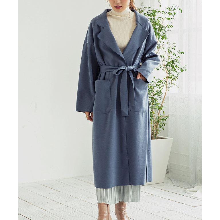 アウター コート ロングコート レディース テーラードコート ウールコート カクテルコート ベルト付き ラップコート 通勤 オフィス ボタンなし | ブランド登録なし | 10