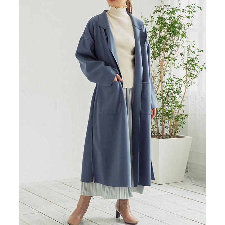 アウター コート ロングコート レディース テーラードコート ウールコート カクテルコート ベルト付き ラップコート 通勤 オフィス ボタンなし | ブランド登録なし | 17