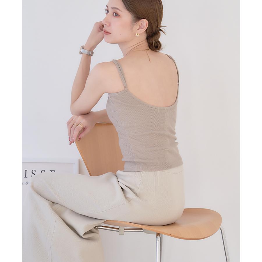 カップ付き バックオープンブラトップ キャミソール ブラ バックオープンブラ リブ カップ付きキャミソール 背中開き ブラ | ブランド登録なし | 19