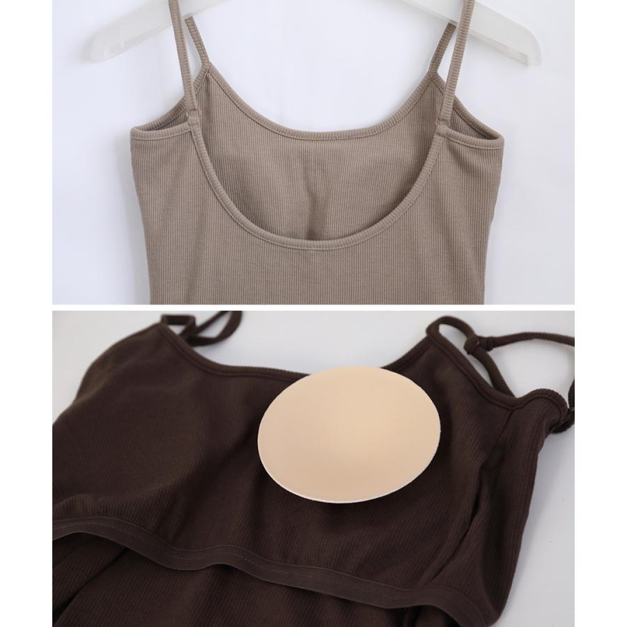カップ付き バックオープンブラトップ キャミソール ブラ バックオープンブラ リブ カップ付きキャミソール 背中開き ブラ | ブランド登録なし | 23