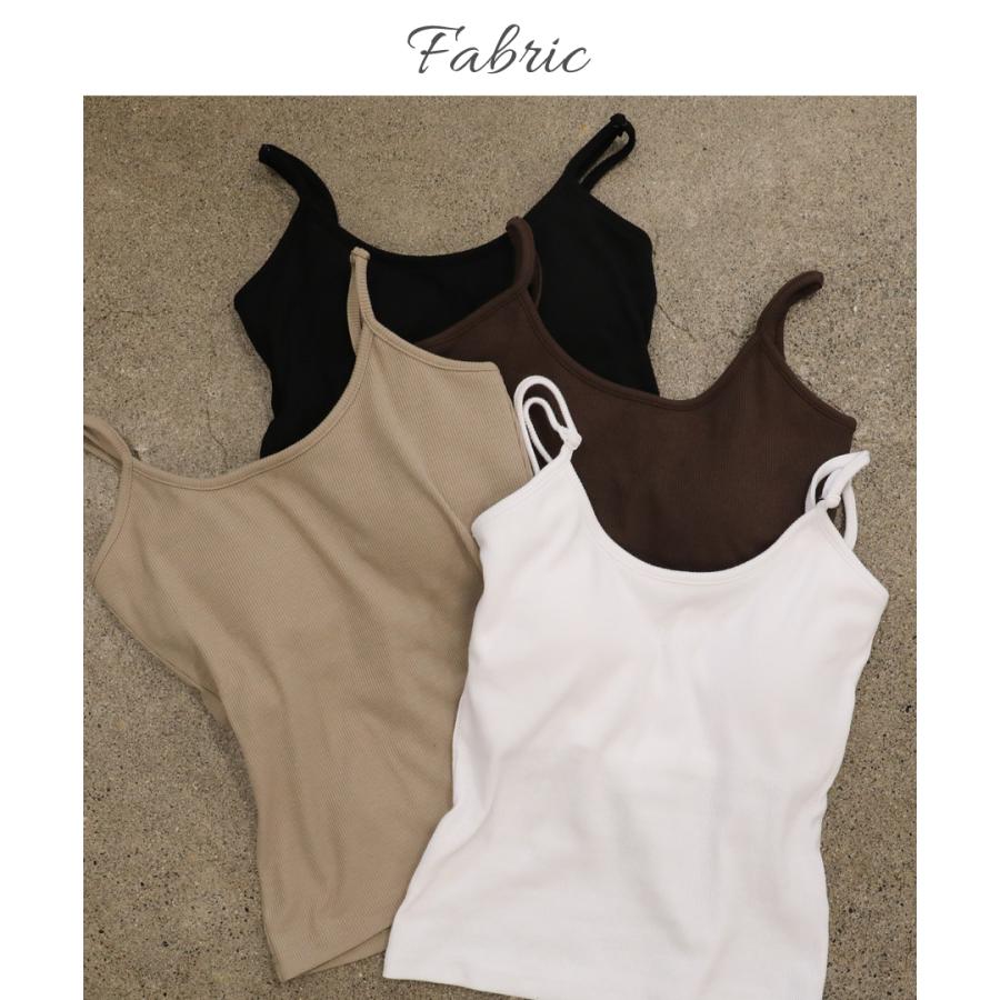 カップ付き バックオープンブラトップ キャミソール ブラ バックオープンブラ リブ カップ付きキャミソール 背中開き ブラ | ブランド登録なし | 08