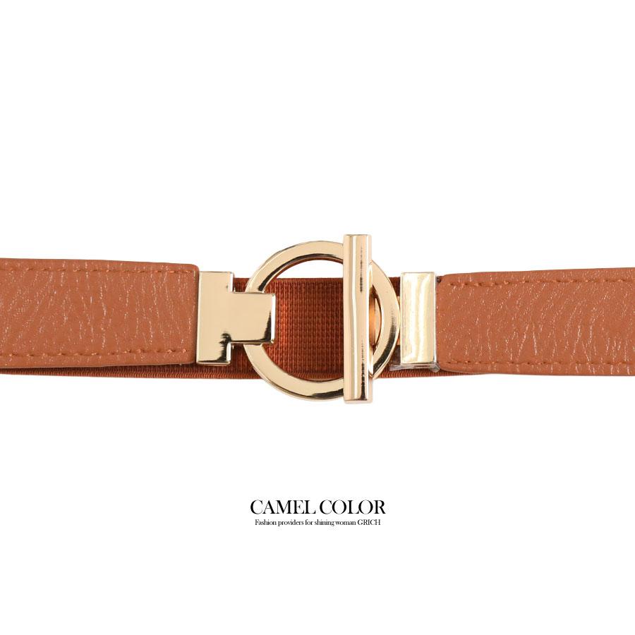 ベルト レディース 細 細ベルト ゴムベルト リング ゴールドリング 合皮 デザインベルト おしゃれ 小物 アクセサリー M0 | ブランド登録なし | 06