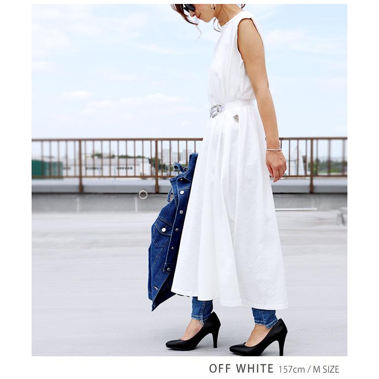 送料無料 ワンピース レディース ショルダータック ノースリーブ