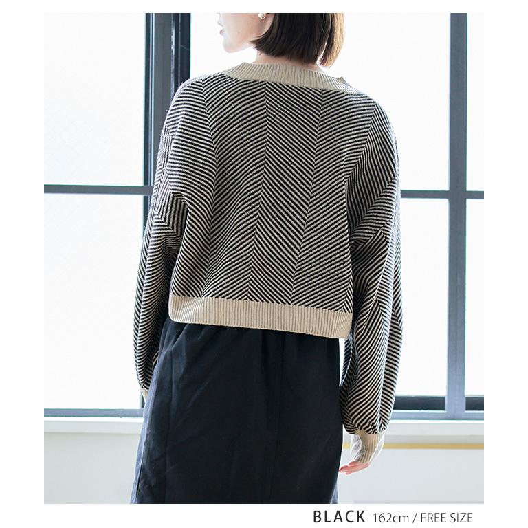 BRIEFING 黒白ストライプ ニットセーター 軽量ストレッチ TOMMY HILFIGER セーター ニット ホリゾンタルストライプクルー