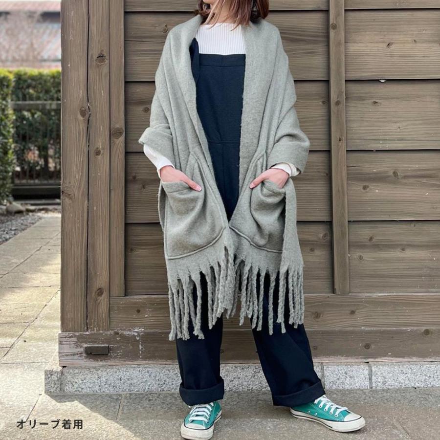 ポケット付きストール ストール フリンジ ストール 大判 厚手 ストール 大判 防寒 ストール 大判 冬 ストール 大判 羽織る | ブランド登録なし | 12