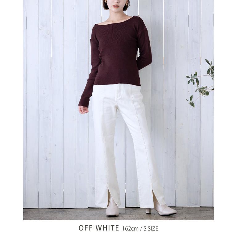 パンツ デニム ジーンズ ジーパン カラーデニム フレア スリット パンツ デニム ジーンズ ジーパン カラーデニム フレア スリット