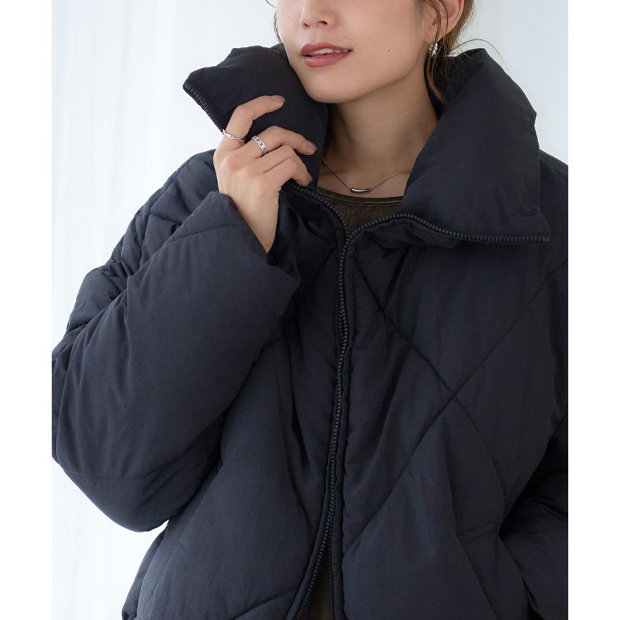 SALE 中綿ジャケット レディース 中綿ブルゾン レディース フェイクダウン ダウンジャケット レディース ダイヤ柄キルト アウター 冬 | ブランド登録なし | 07