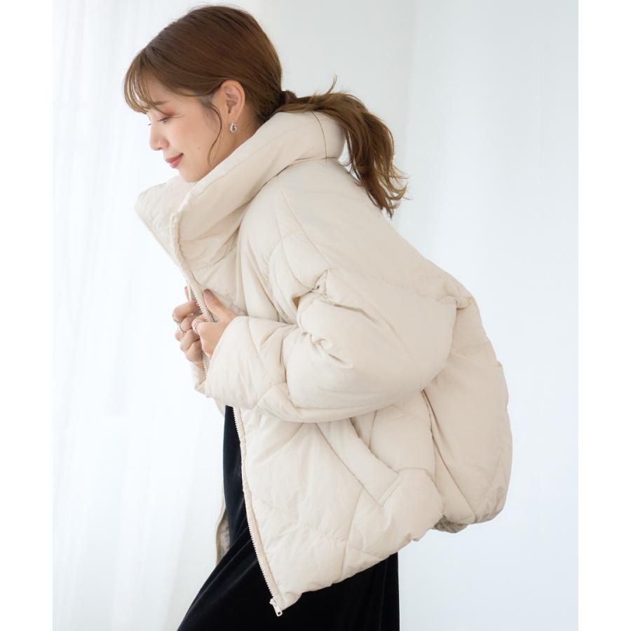 SALE 中綿ジャケット レディース 中綿ブルゾン レディース フェイクダウン ダウンジャケット レディース ダイヤ柄キルト アウター 冬 | ブランド登録なし | 11