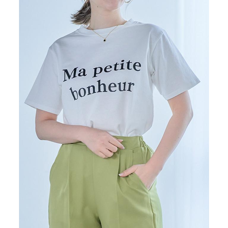 トップス レディース tシャツ 夏 半袖 ロゴ ロゴt 英文字 センター 