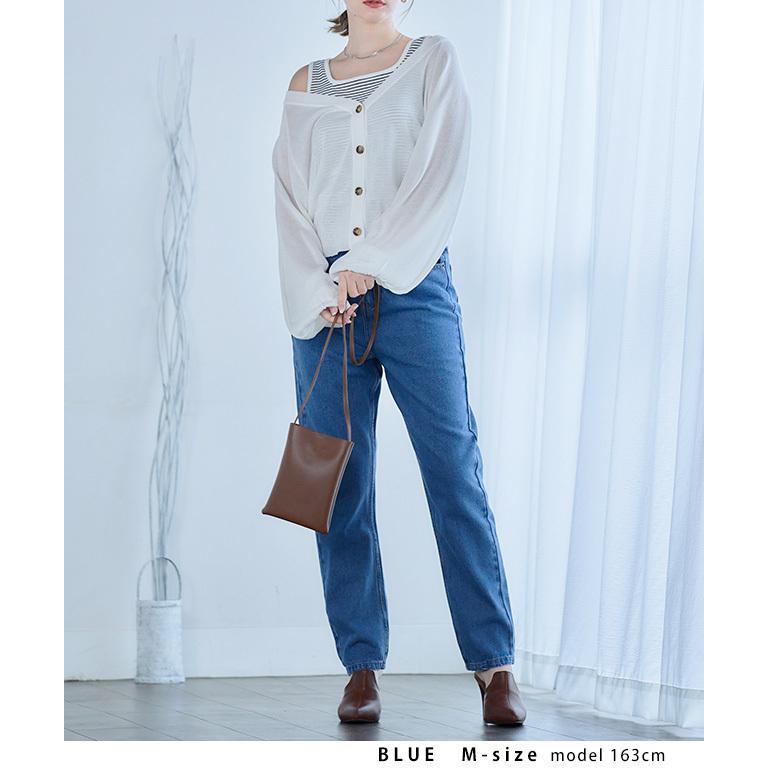 パンツ レディース デニム テーパード ハイウエスト M L パンツ レディース デニム テーパード ハイウエスト M L